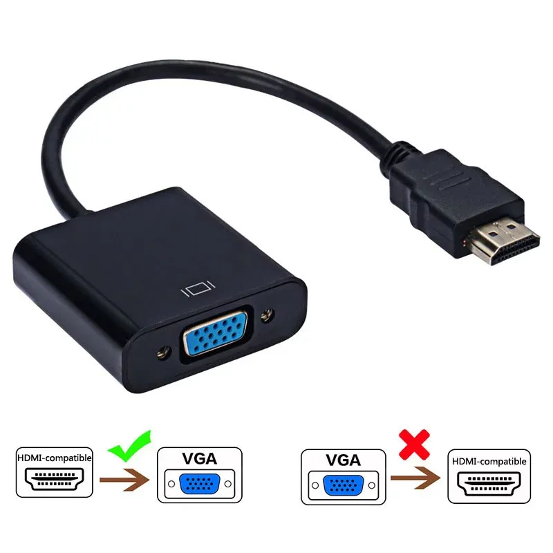 1080P HDMI-compatible to VGA Adapter For Xbox PS4 PC