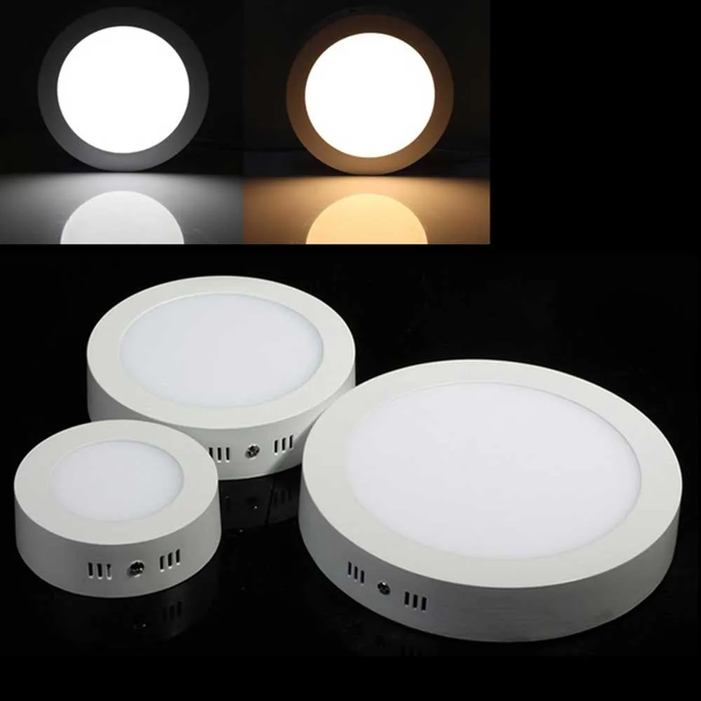 12W Surface Flush Mounted Round LED Mini Panel 175mm diameter 6000K (Pack of 4)