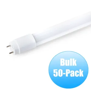 13-Watt T8 4-Foot Ballast Compatible 2000 Lumen LED Light Bulb Tube - 50 PACK