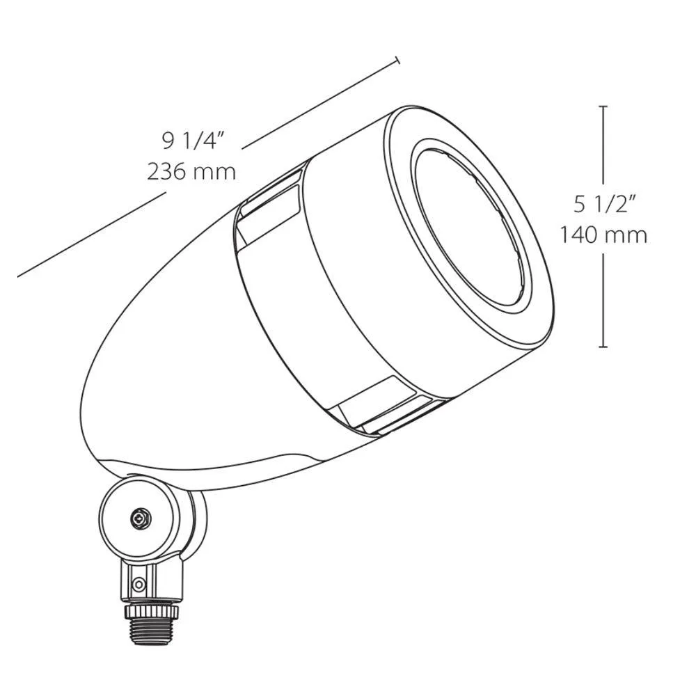 13W LED Landscape Spot Light 120-277V 3000K Black