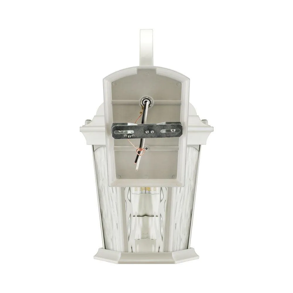 15 in. LED Outdoor Wall Lantern 1200 Lumens 3000K White finish