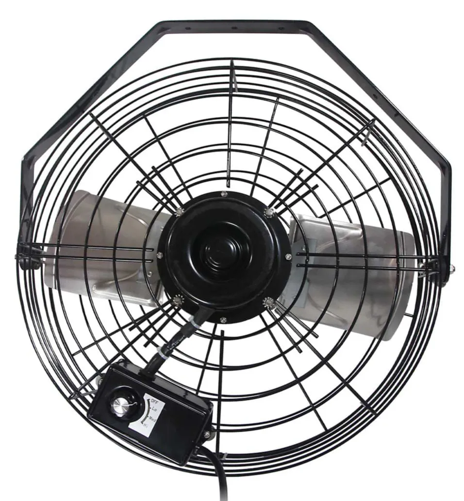 18" 3300 cfm High Velocity 3-Speed Wall Mount Fan