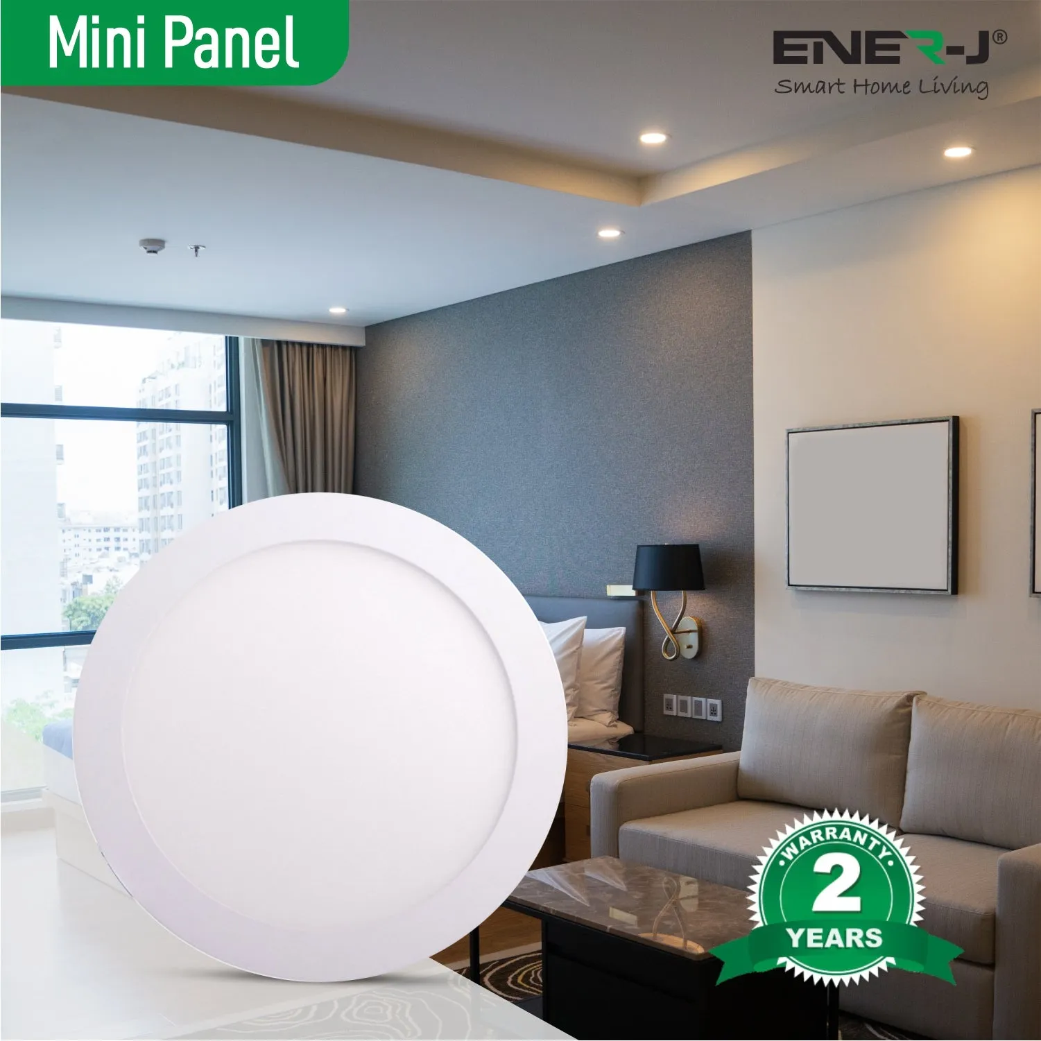 18W Recessed Round LED Downlight Mini Panel 220mm Diameter, 205mm Hole Size, CE Driver, 20000 Hours Long Life, 2 Years Warranty