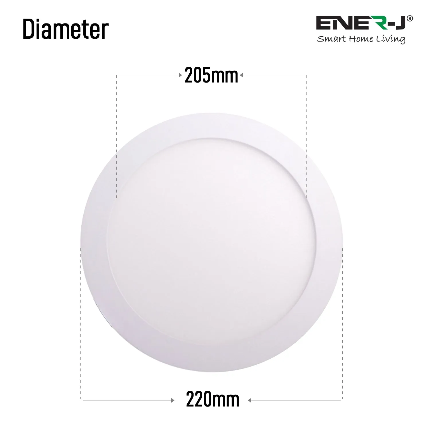 18W Recessed Round LED Downlight Mini Panel 220mm Diameter, 205mm Hole Size, CE Driver, 20000 Hours Long Life, 2 Years Warranty