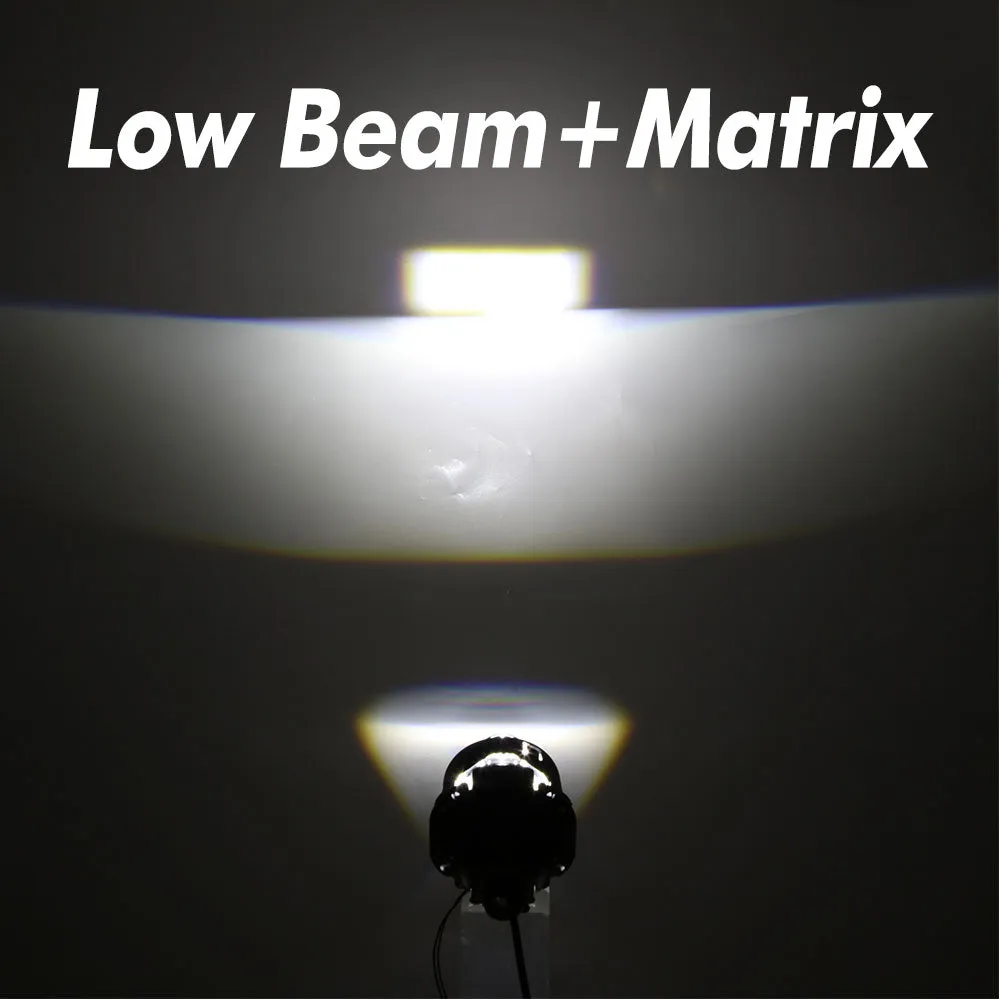 2.5 Inch 88W 6000k Hyperboloid Bi-Led Matrix Laser Projector Lens Headlight