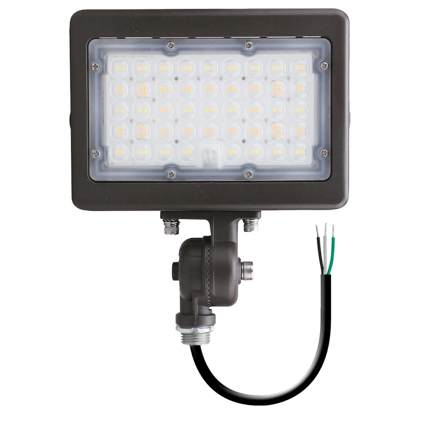 30W/15W Mini LED Area Flood Light - 30K/40K/50K - 1/2'' NPT Thread - 120-277VAC - Photocell - Bronze