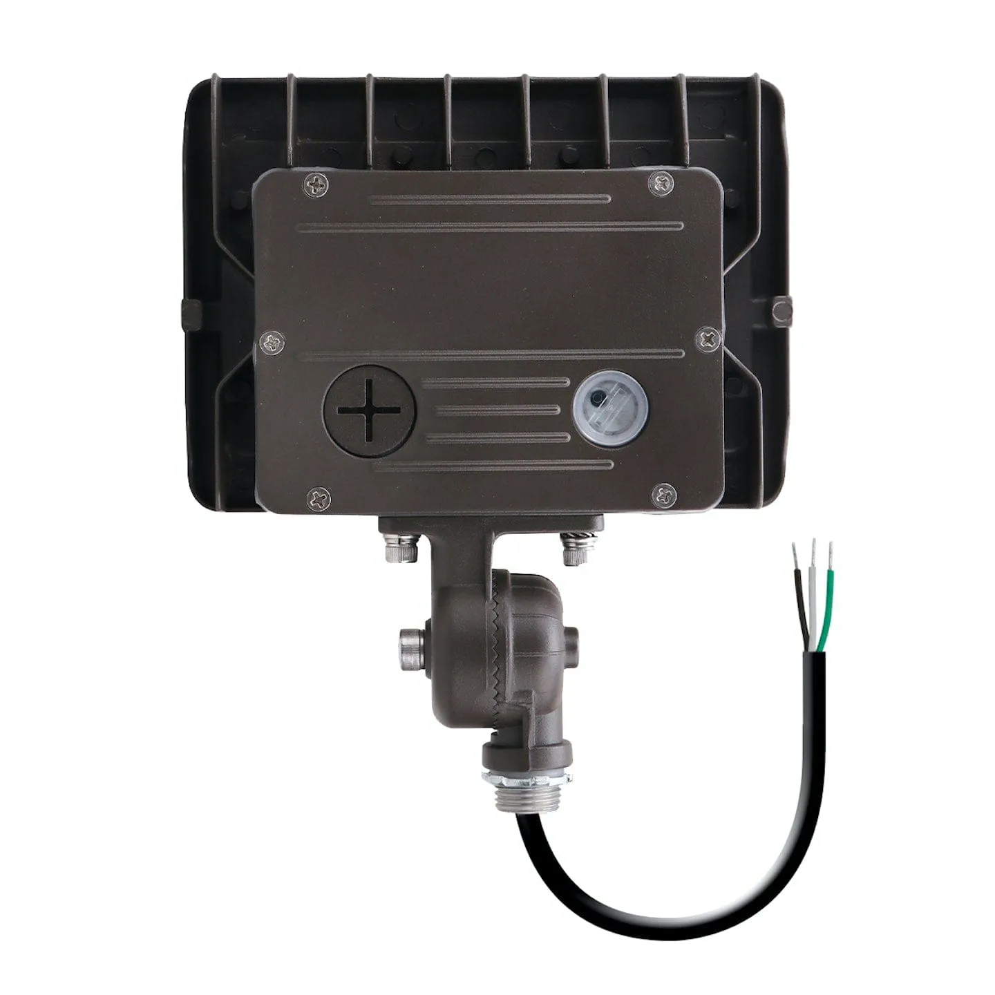 30W/15W Mini LED Area Flood Light - 30K/40K/50K - 1/2'' NPT Thread - 120-277VAC - Photocell - Bronze