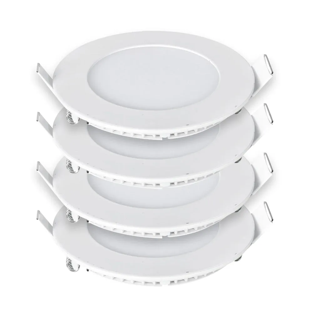 3W Recessed Round LED Mini Panel Downlight, 85mm Diameter, 70mm Hole Size, 6000K, 2 Years Warranty