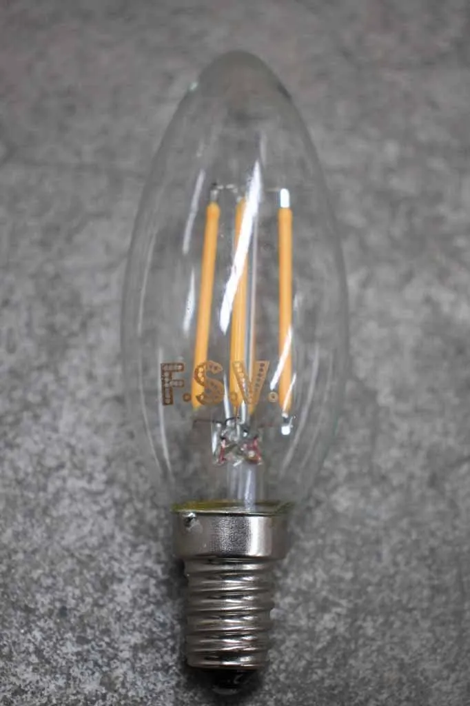 4W Filament LED Candle E14 2200K Bulb Dimmable