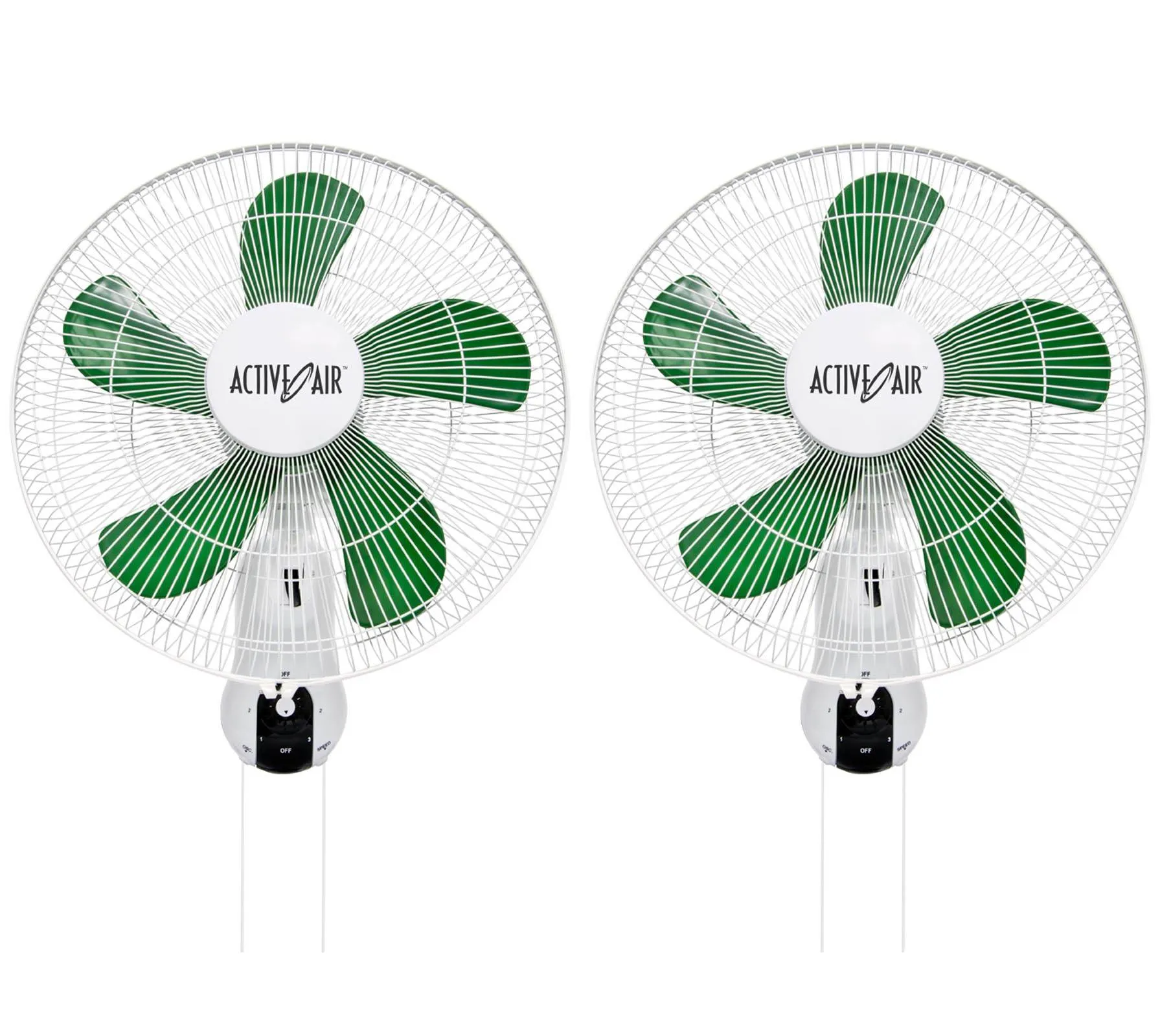 Active Air ACF16 16in 3-Speed Mountable Oscillating Hydroponic Grow Fan (2 Pack)