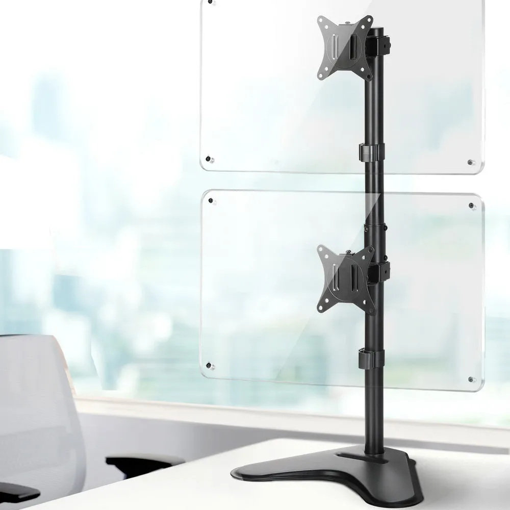 Adjustable Dual Monitor Arm Stand, Freestanding - Artiss