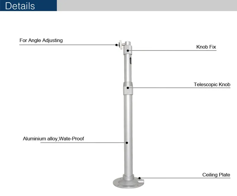 Aluminum Alloy Mini LED DLP Projector Ceiling Mount Bracket