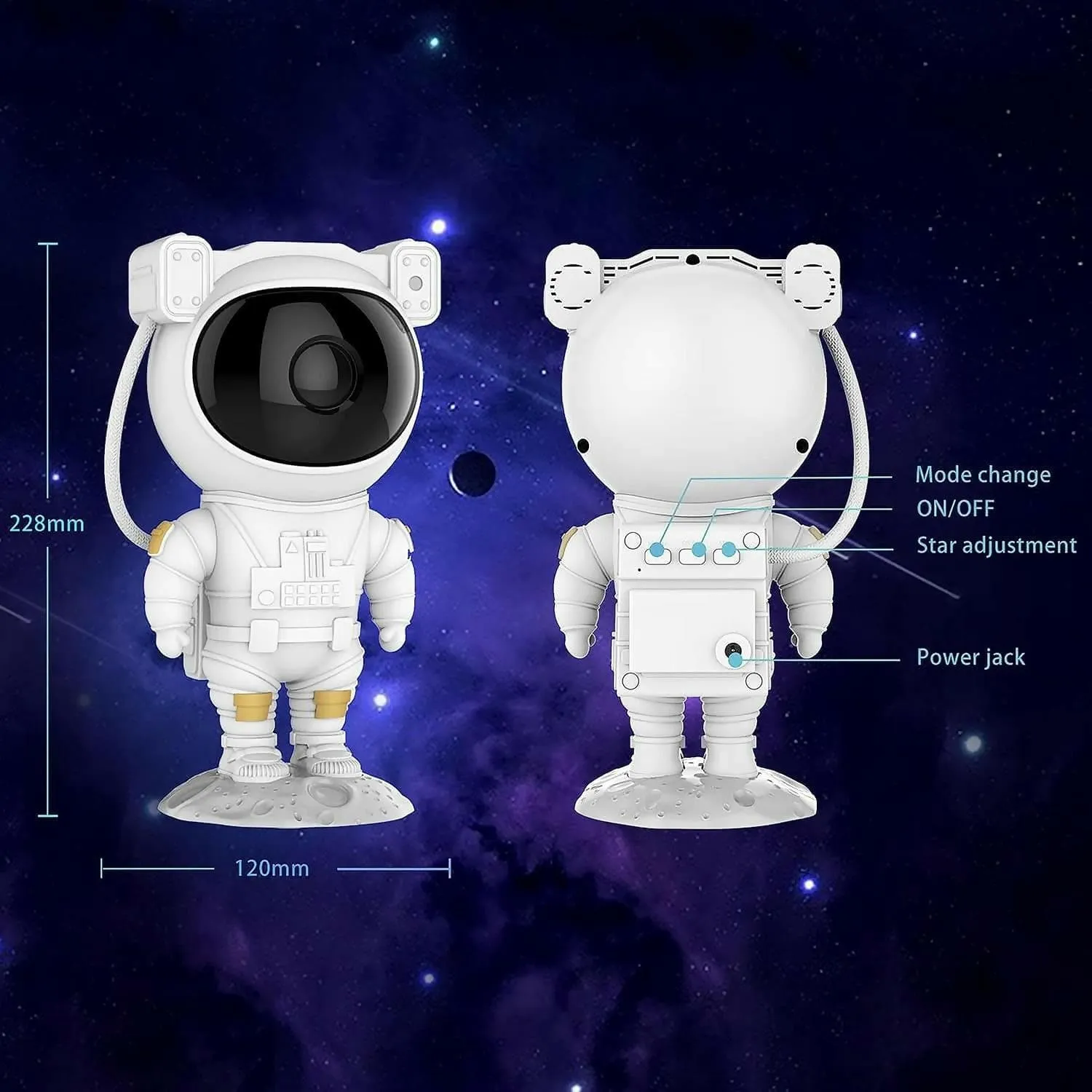 Astronaut Projector Lamp Galaxy Projection LED Night Light Cartoon Spaceman Table Lamp