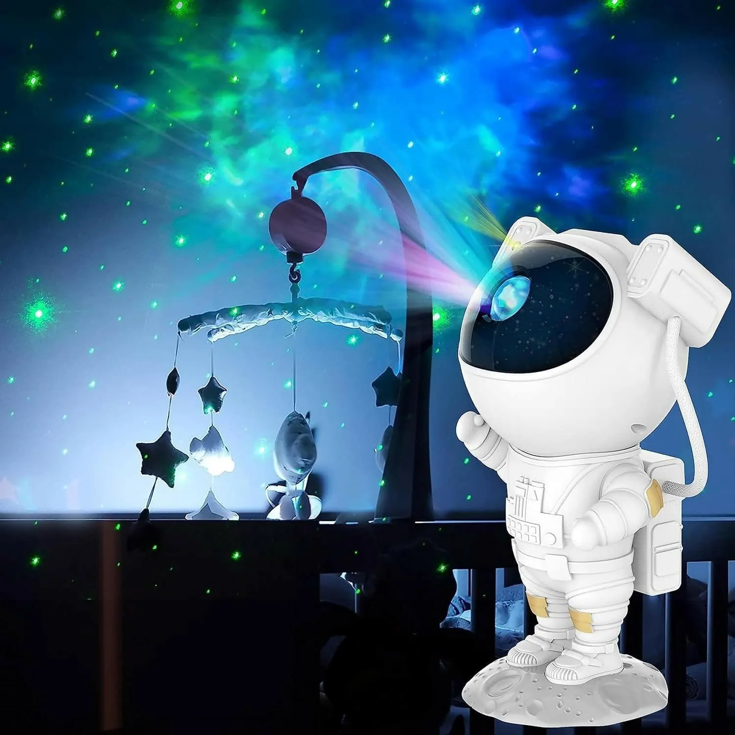 Astronaut Projector Lamp Galaxy Projection LED Night Light Cartoon Spaceman Table Lamp