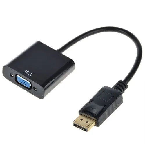 Displayport To VGA Female Cable Converter DP to VGA Video Adapter Male to Female