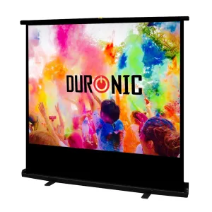 Duronic Projector Screen FPS100/43 Floor Projection Screens, 100” Freestanding Movie Screen, 4:3 Ratio Home Theatre Cinema Screen, Ideal for Home, Classroom, Office Presentations