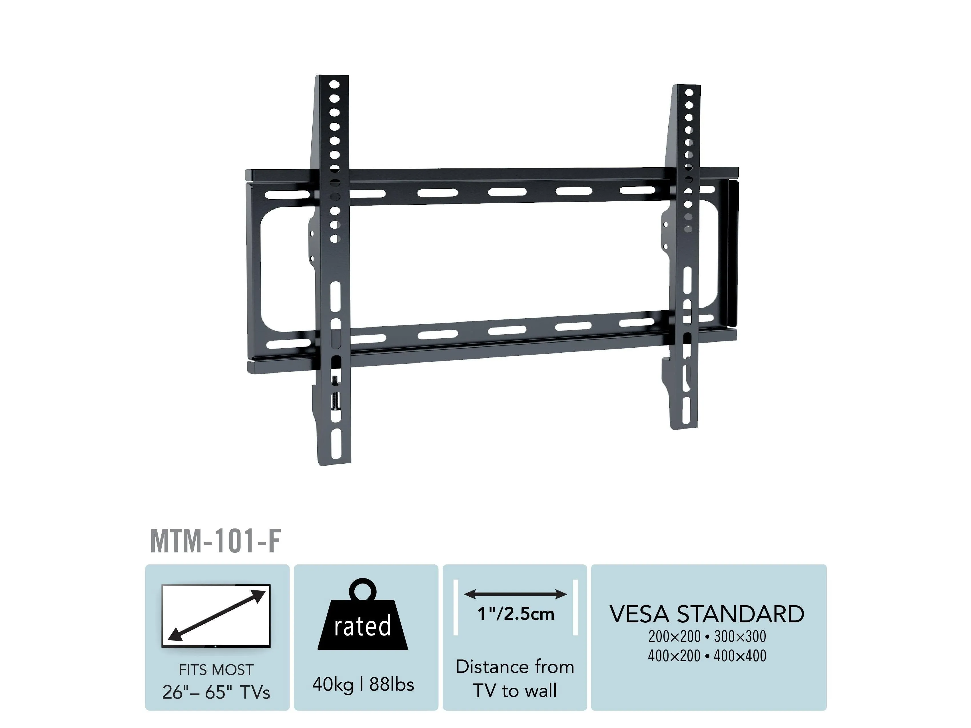 Fixed TV Wall Mount for 26" - 65" TVs