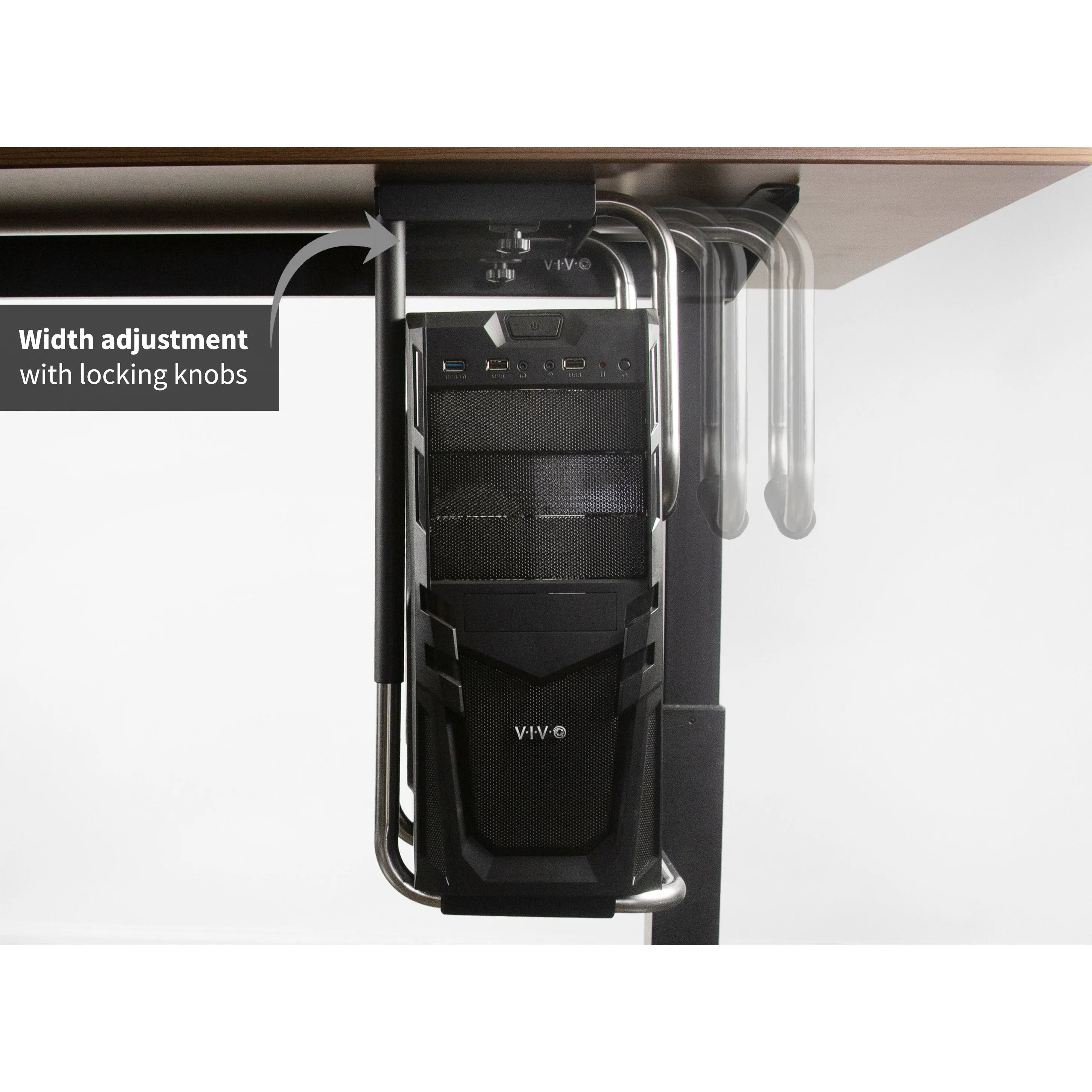 Heavy Duty Adjustable Under-Desk PC Mount