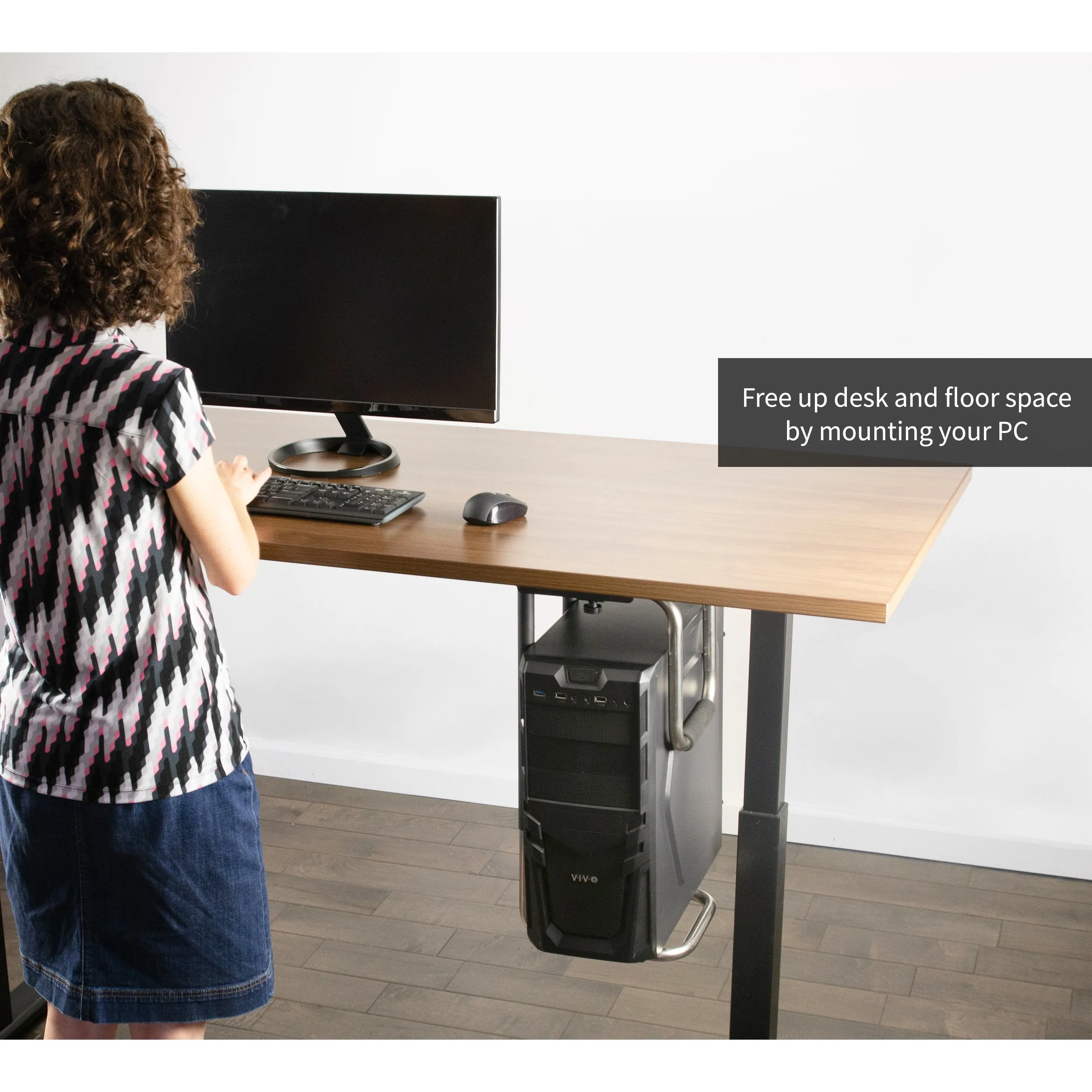 Heavy Duty Adjustable Under-Desk PC Mount