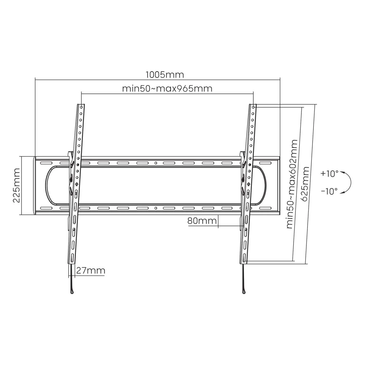 Heavy-Duty Large-Screen Tilting TV Wall Mount