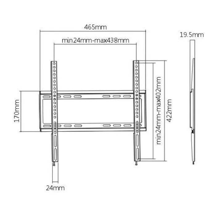 Homestar HLP-330 Plasma / Lcd Wall Bracket 26" ~ 55"