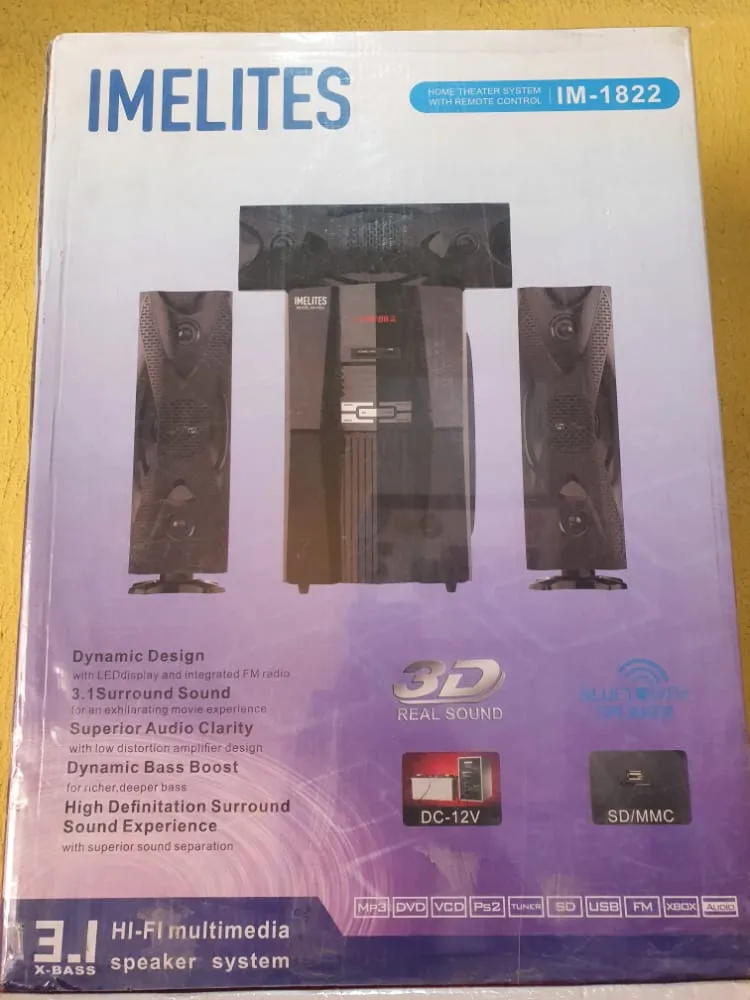 IMELITES IM-1822 3.1Ch Bluetooth Hifi Home Theater - Brand New