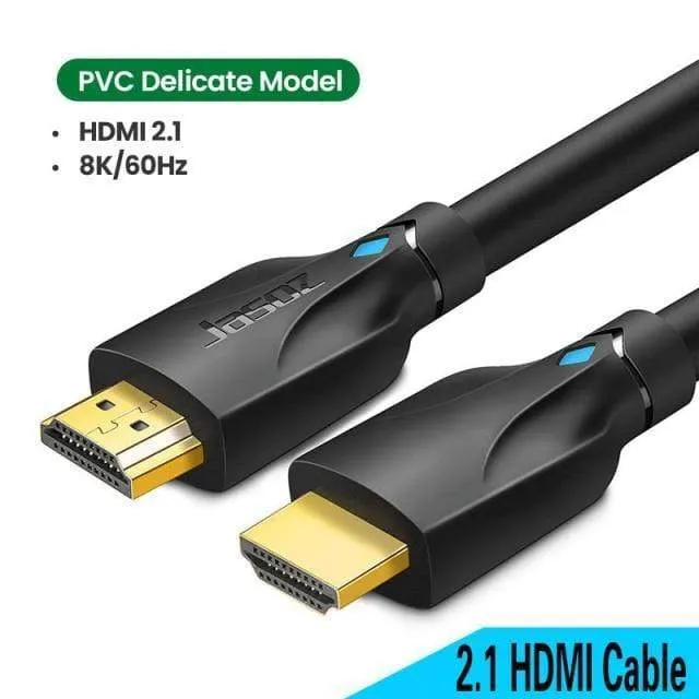 Jasoz HDMI 2.1 Cable 5m 8K 60Hz 2.0 4K 120Hz 48Gbps eARC HDR Video Cord for Amplifier TV PS4 5 RTX3080 Projector High Definition