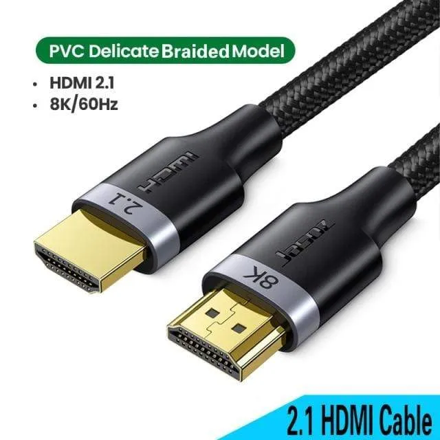 Jasoz HDMI 2.1 Cable 5m 8K 60Hz 2.0 4K 120Hz 48Gbps eARC HDR Video Cord for Amplifier TV PS4 5 RTX3080 Projector High Definition