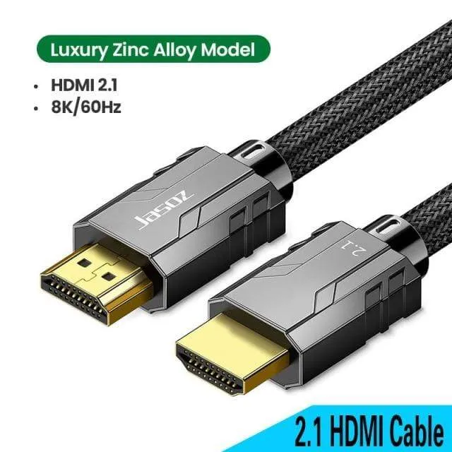 Jasoz HDMI 2.1 Cable 5m 8K 60Hz 2.0 4K 120Hz 48Gbps eARC HDR Video Cord for Amplifier TV PS4 5 RTX3080 Projector High Definition