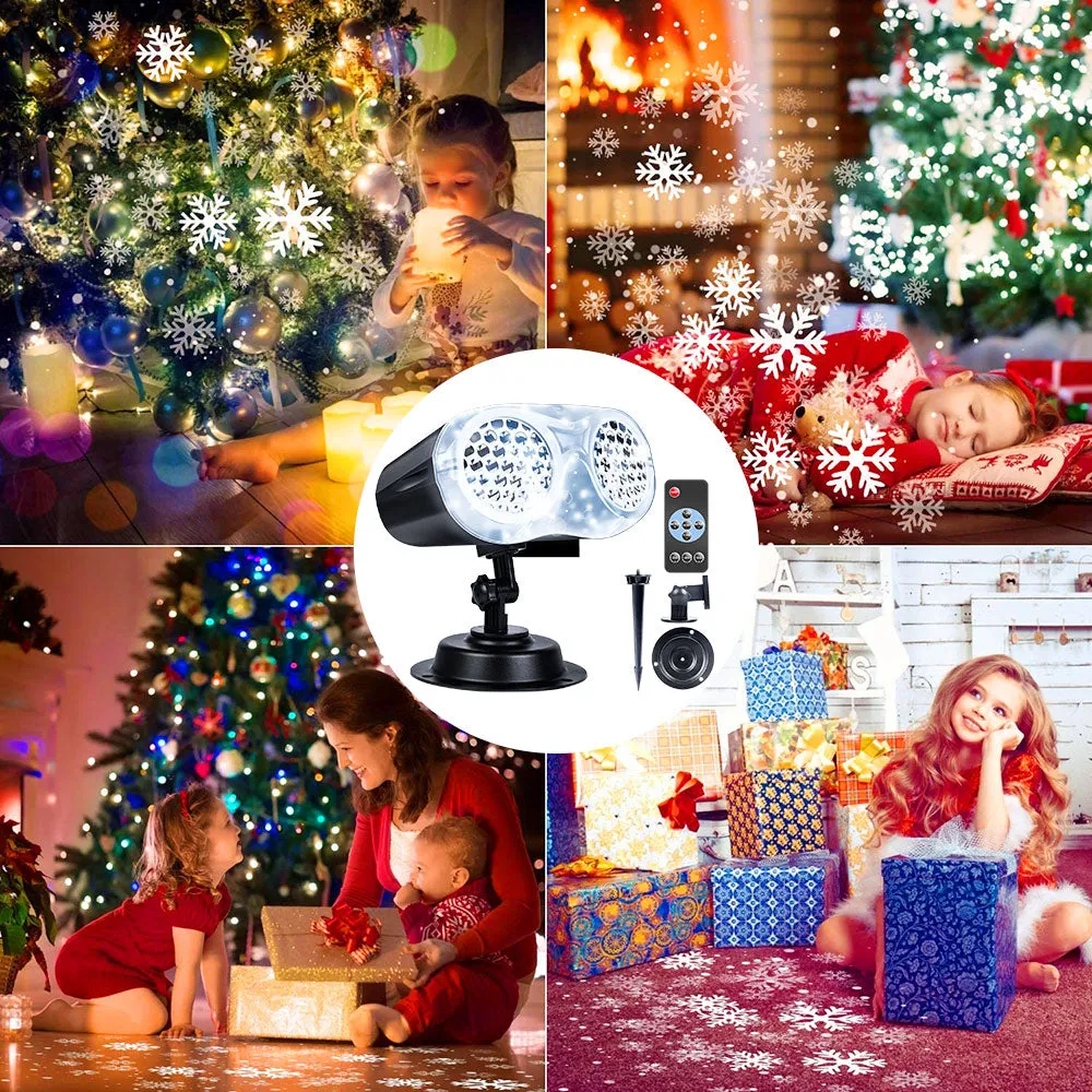 LED Binocular Rotating Snowflake Projector