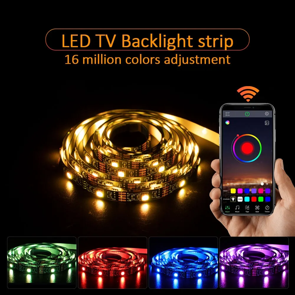 LED Strip RGB Light   Bluetooth APP Control, Backlight for TV