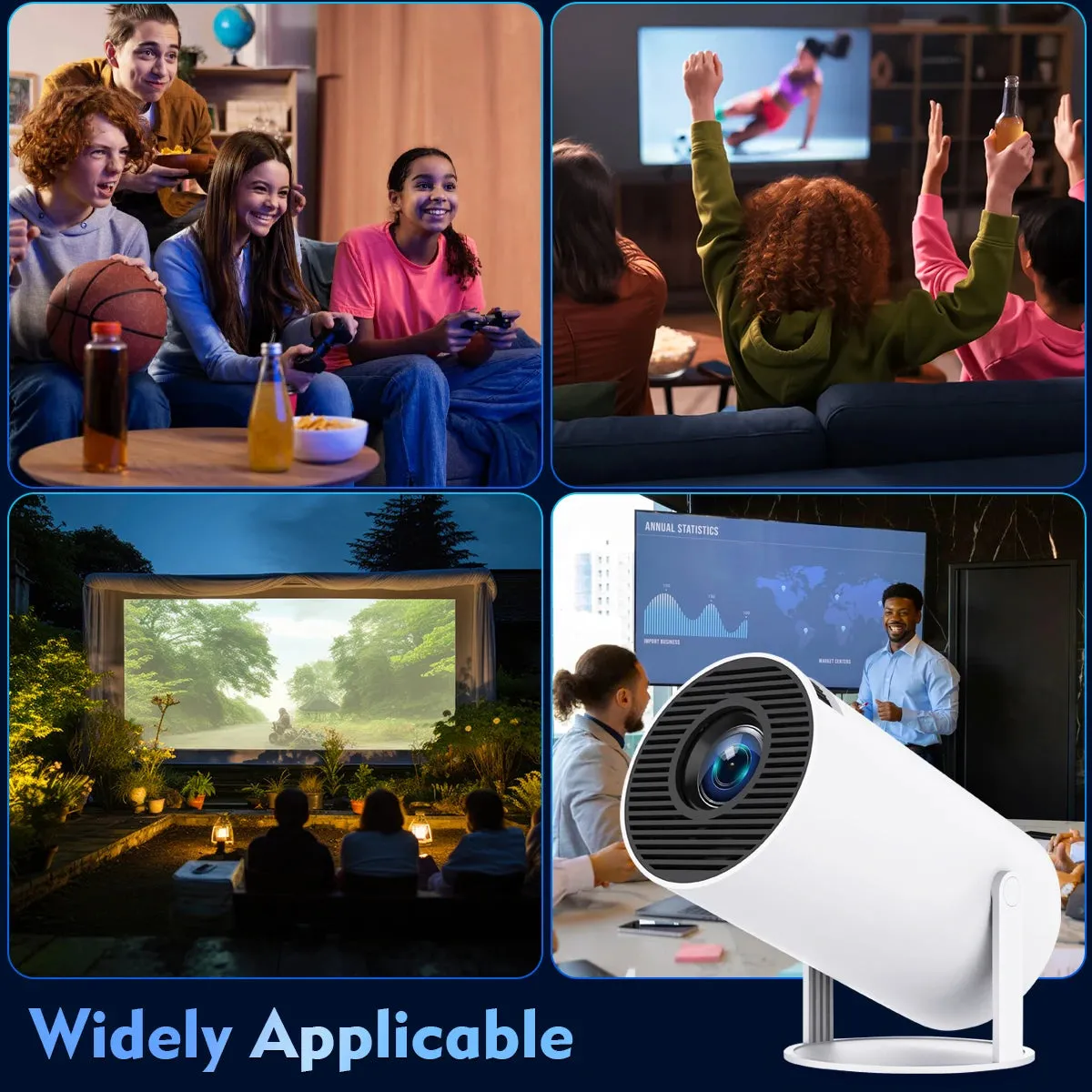 Magcubic Projector HY300 Pro 4K Android 11 Dual Wifi6 260ANSI Home Cinema 1080P 1280*720P