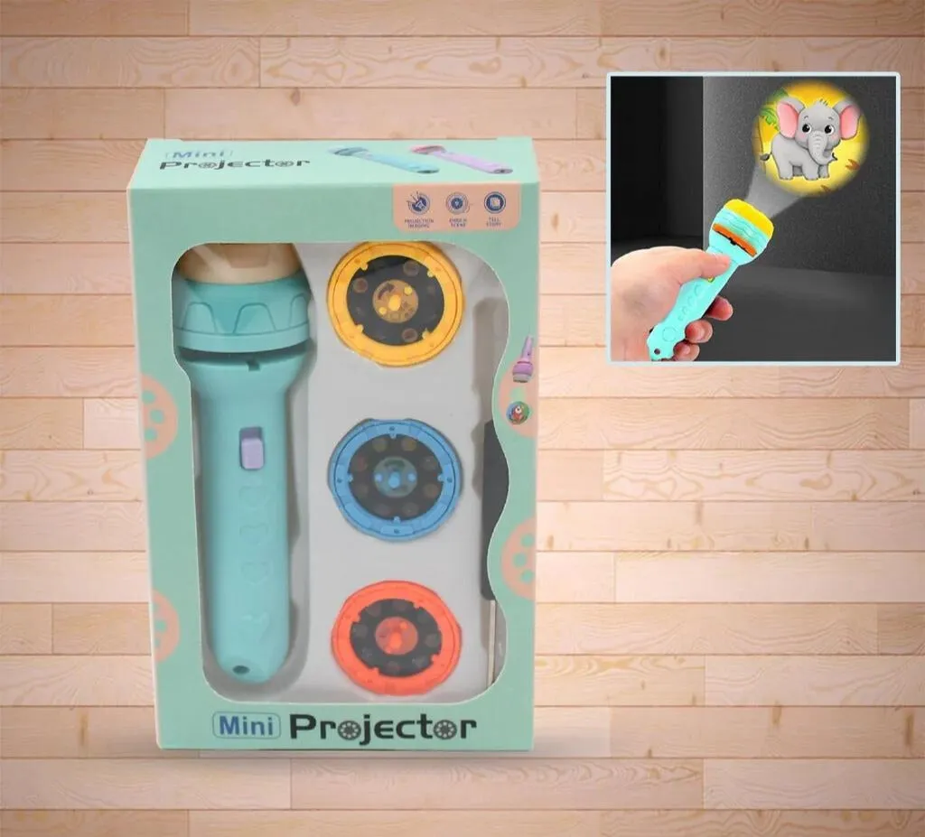 Mini Slide Projector Torch for Kids with 24 Animated Patterns【3 Slides with 24 projections】