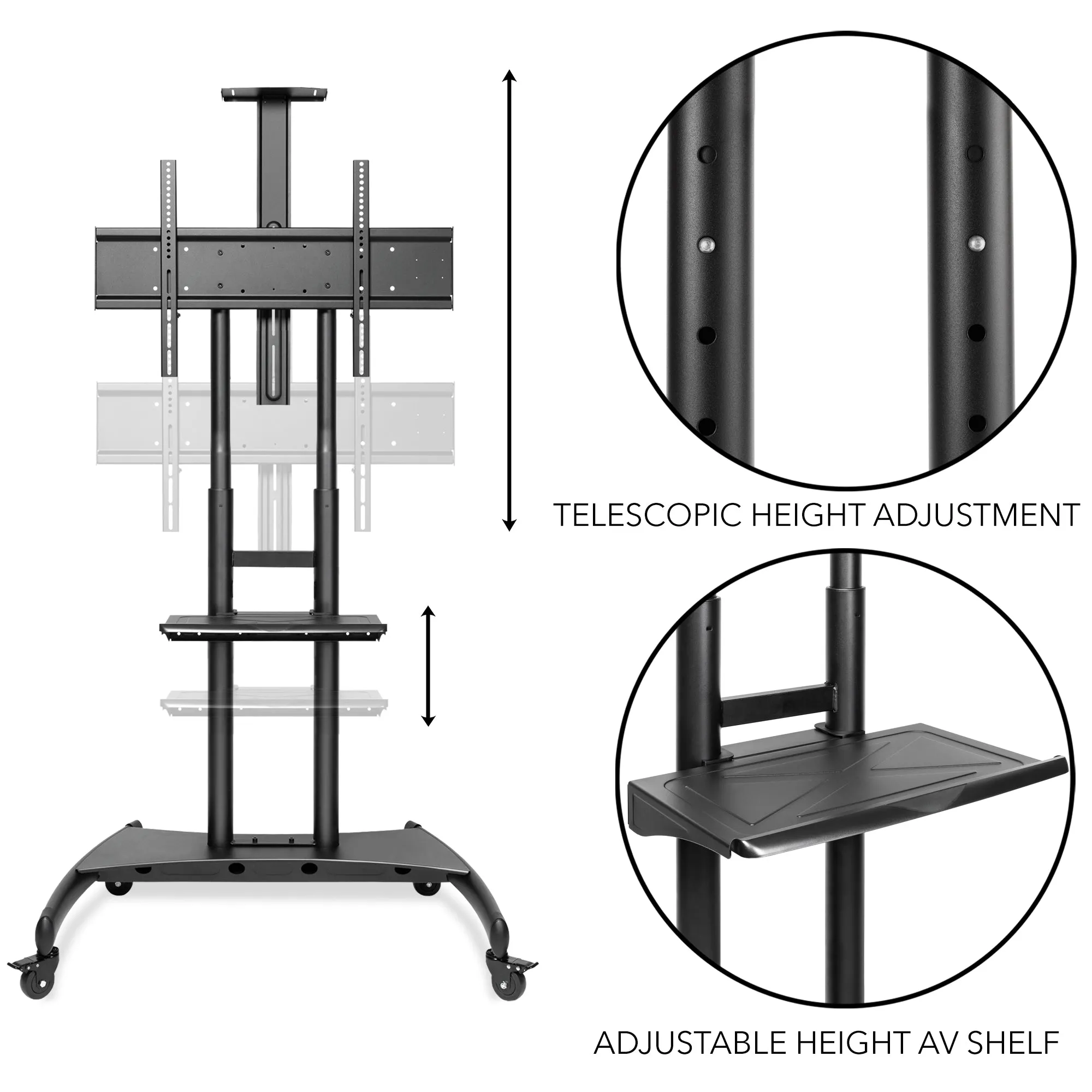 Mobile Stand with Wheels for 55-80" TV by Mount Factory