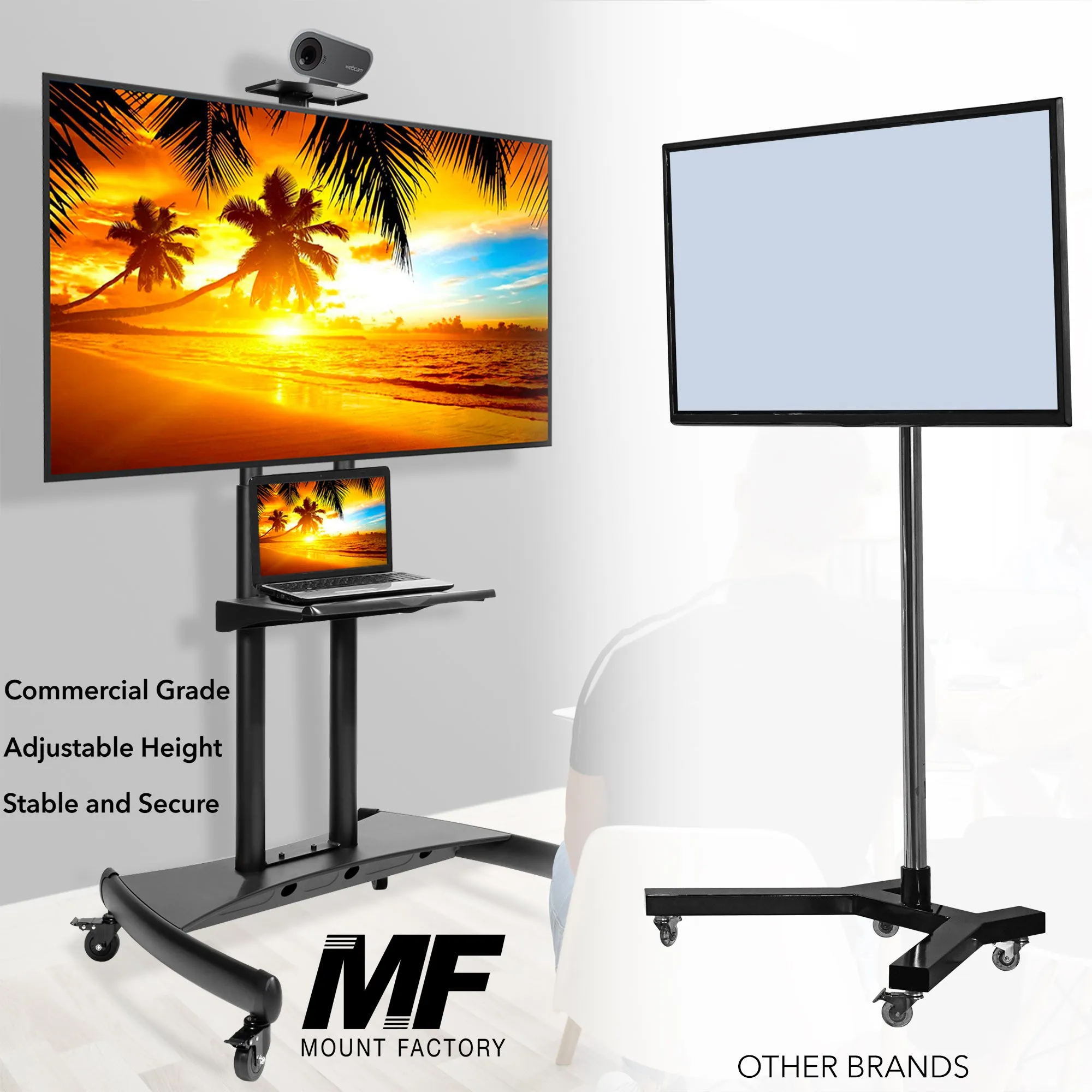 Mobile Stand with Wheels for 55-80" TV by Mount Factory