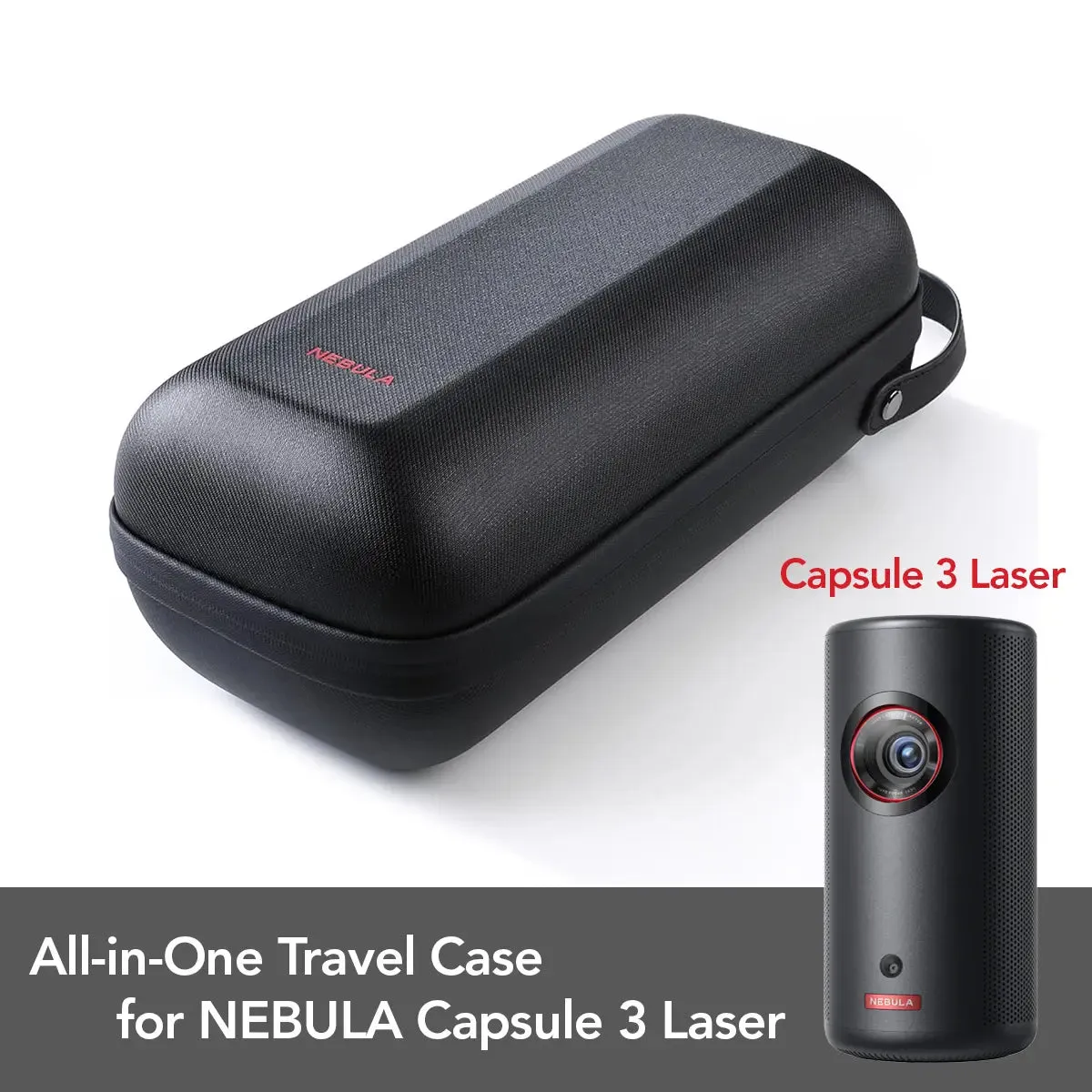 Nebula by Anker Capsule 3 and Capsule 3 Laser Travel Case D0718 (TWO Variations Included)