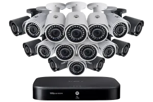 Outdoor Surveillance System with 10 HD 1080p Cameras and 6 HD 1080p Wireless Cameras