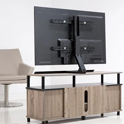 Premium Contemporary Aluminum Pedestal Tabletop Tv Stand - SH 4275B (Fits Most 37 ~ 86 Screen, Weight Capacity 40kg)