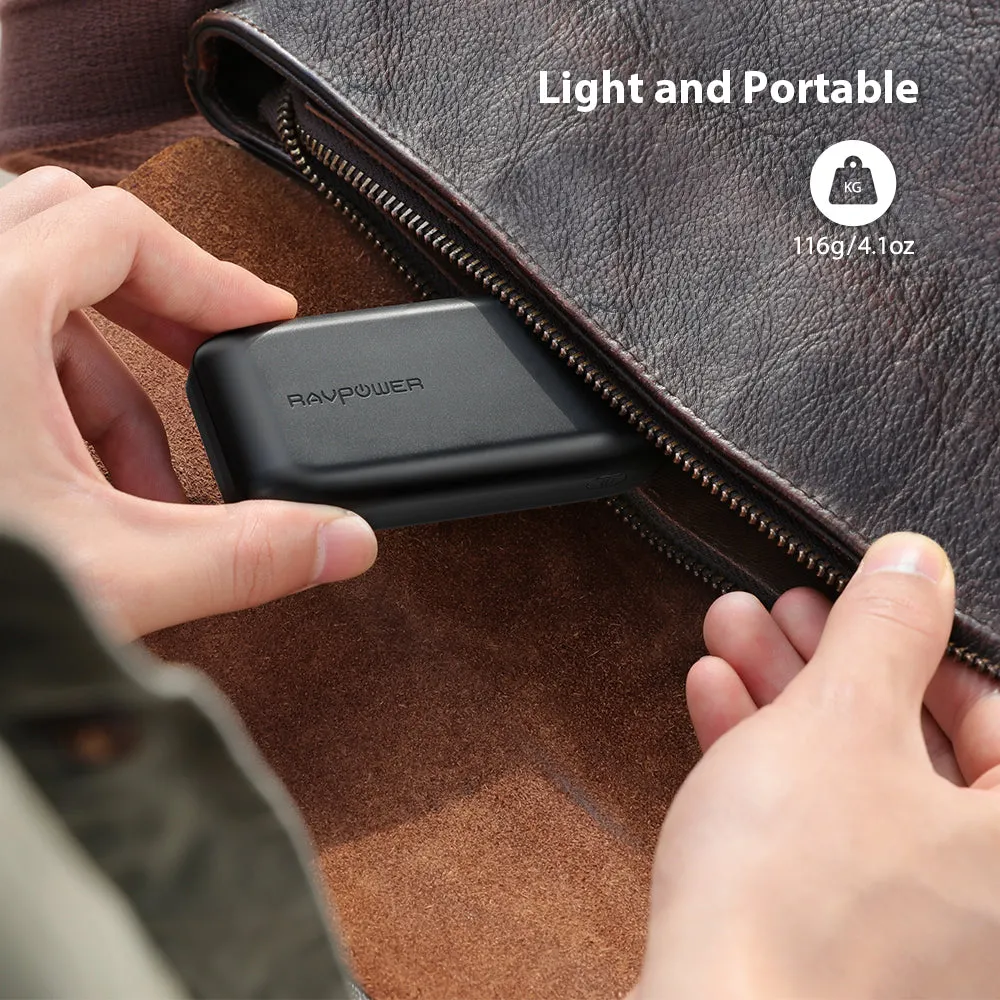 RAVPower 6700mAh Power Bank lightweight and portable battery pack