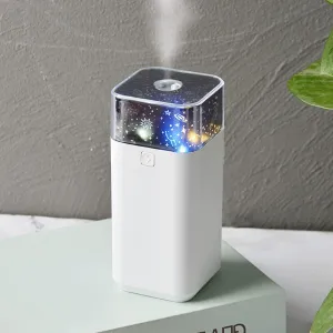 Star Night Light Projector Humidifier, for Kids Room, Starlight Humidifier Ultrasonic LED Night Light Silent 300ml Dual Mode Mini Humidifier, for Home for Office