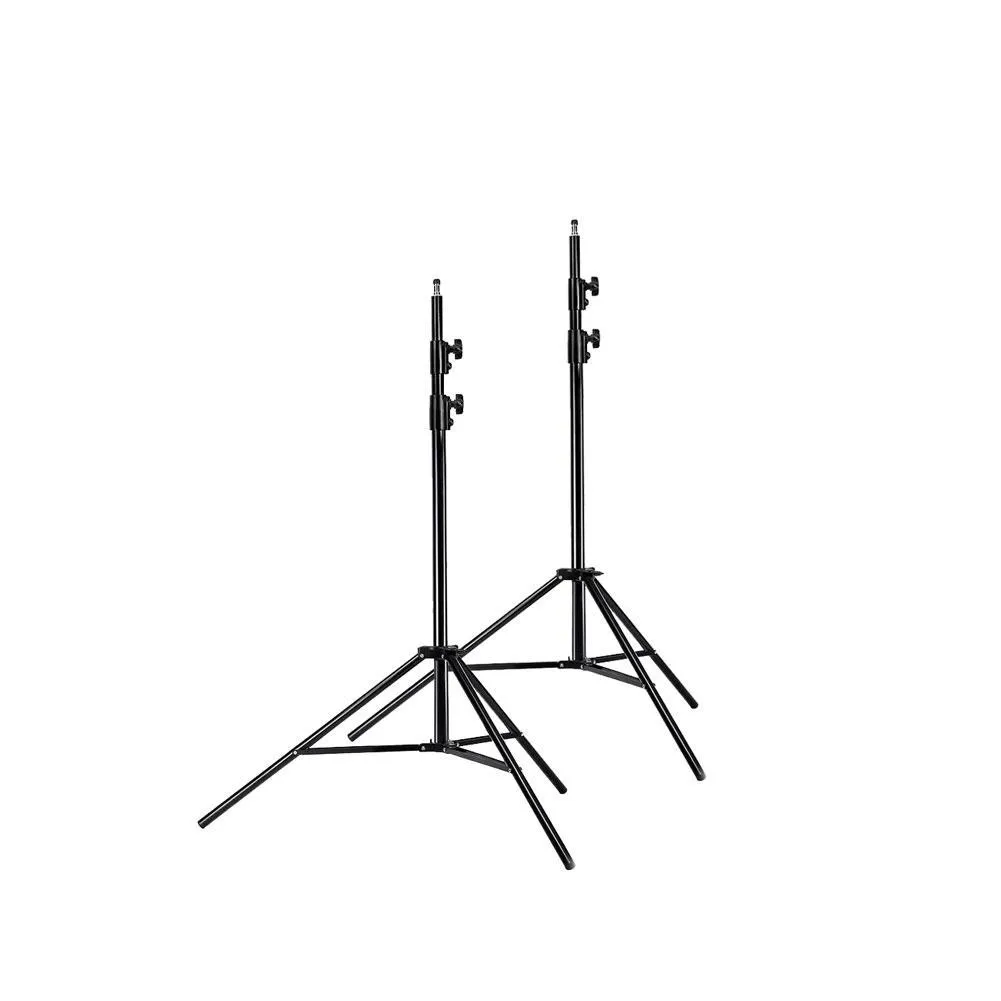 Telescopic Backdrop Pole with 260cm Light Stand Adjustable Backdrop Kit - Bundle